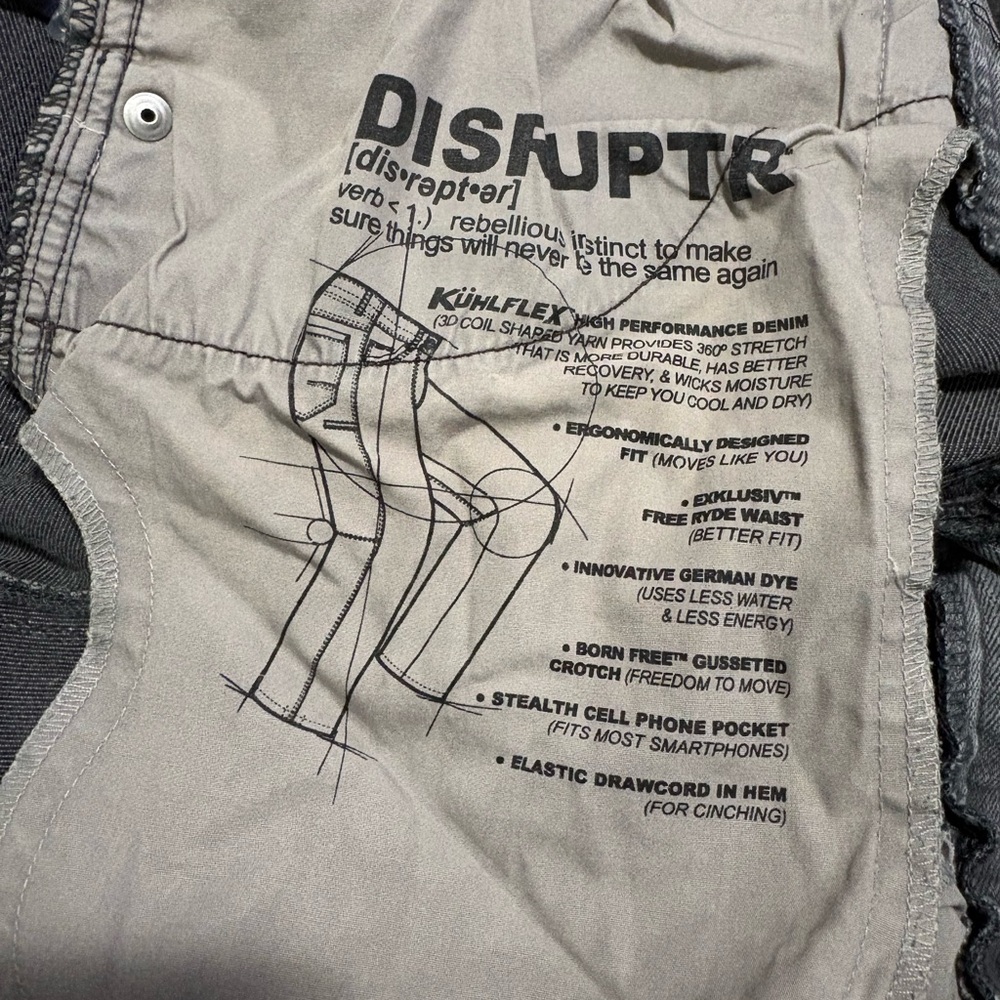 Kühl Men Jeans Straight in Light Gray with Black Print